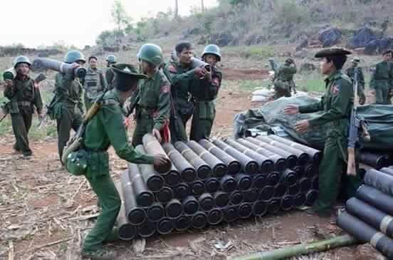 While world medias and leaders giving attention on MAL (Mad Dog) attending #ASEANSummit, Terrorist coup groups were shelling KIA Alaw Bum post with 120mm&amp;140mm motors and dropping bombs with fighter jets on 24th April #WhatsHappeninglnMyanmar #RejectMilitaryCoupInMyanmar