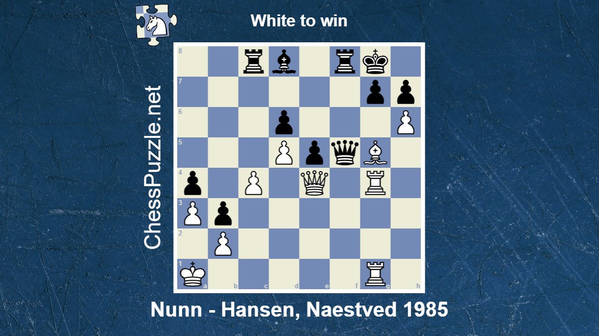 Happy Birthday, John Nunn! 
Solve here:  