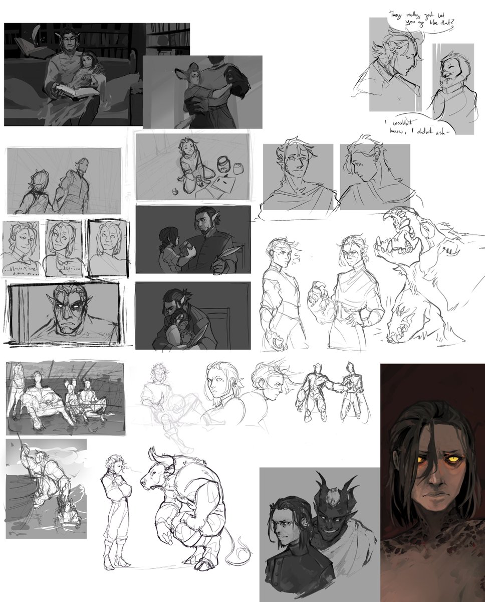 Just gonna leave a bunch of DnD sketch dumps here

also I suppose uhh thx for 10k while I'm at it- I donno- ;; 