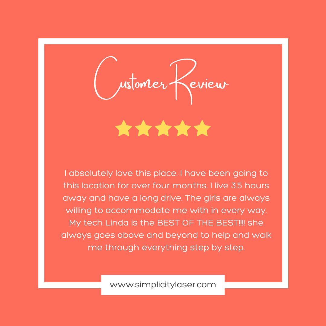 We simply love our customer reviews! 

#reviews #googlereviews #clientreviews #reviewsmatter #5starreviews #simplicitylaser #simplythebest #topreviews