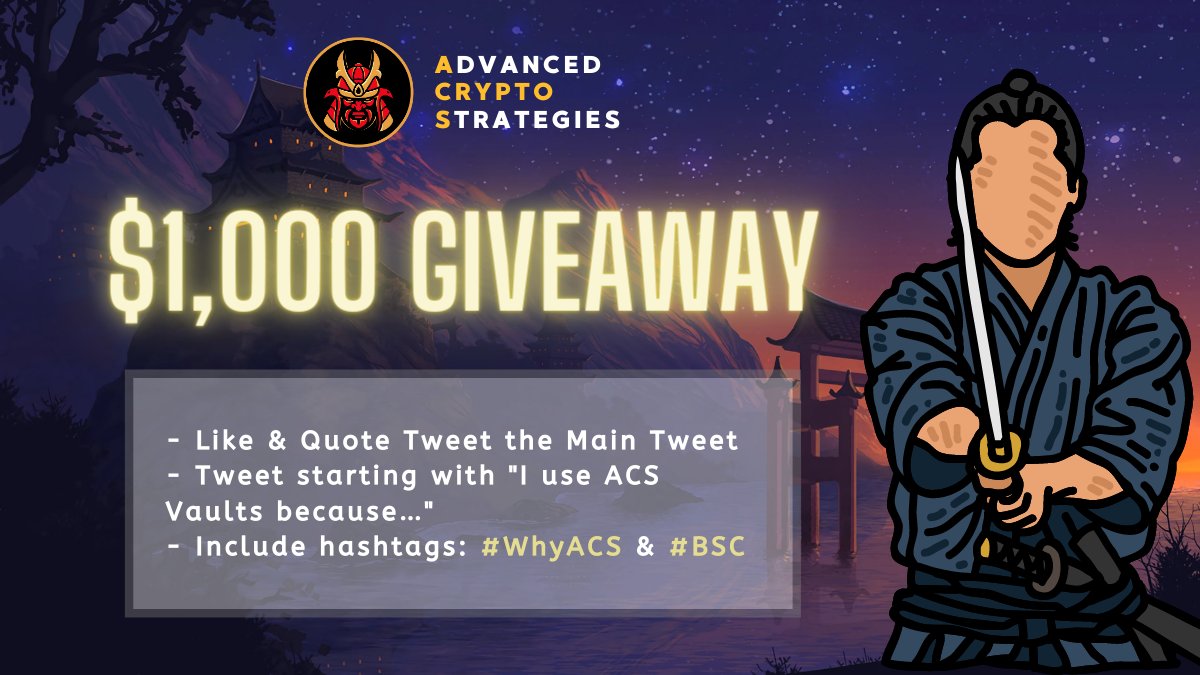 acryptosdao's tweet photo. Thanks for your trust Samurais 🙏
We are rewarding $1,000 to our loyal users!
Why ACS? What sets us apart? 👇
https://t.co/tEbUh0skcV
Our users shared a lot of positive feedback recently. Now you can share your experiences with everyone, and win $1K in exciting prizes! 🎁
1/2 https://t.co/SOxa3Hqrw2