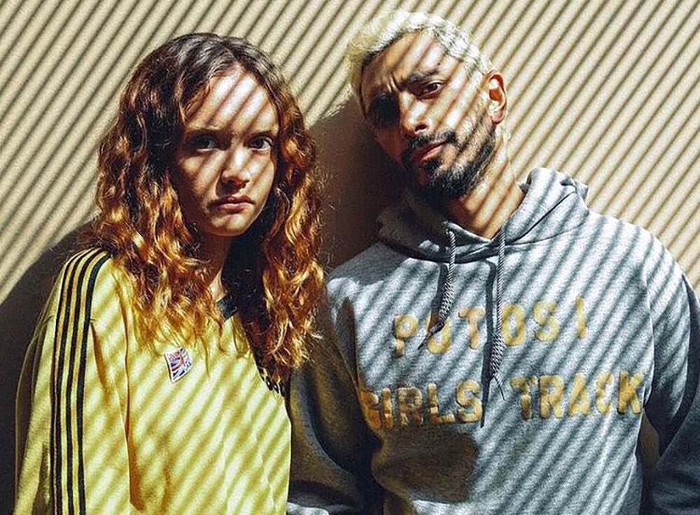thisisnotahmad's tweet photo. riz ahmed and olivia cooke on the set of ‘sound of metal’ https://t.co/NjB4SeABv1