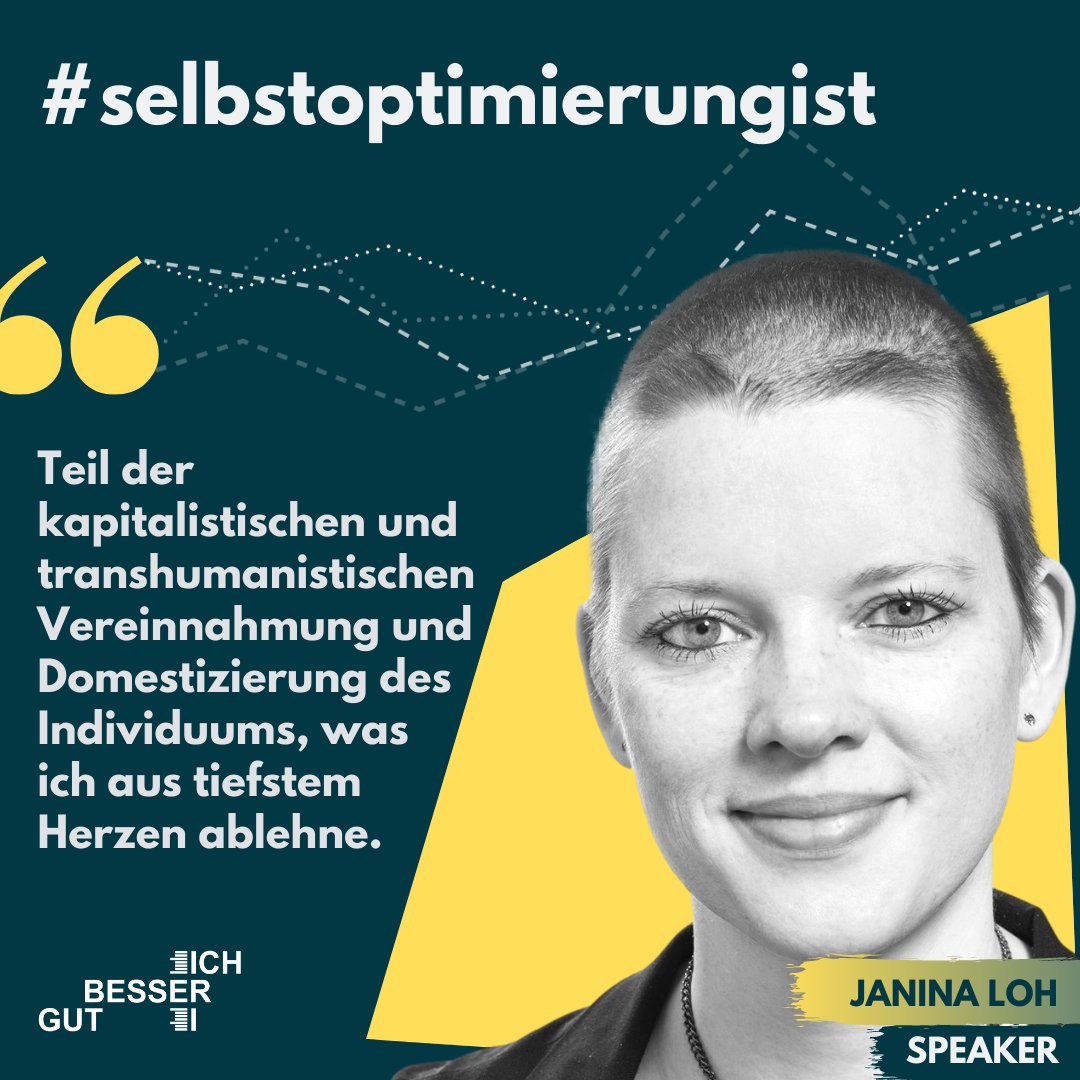 mastertagung's tweet image. #selbstoptimierungist 👇👇👇

#speaker: Janina Loh mit dem Vortrag “Quantified Self und Kritik der Selbstoptimierung im Transhumanismus”

👉Anmeldung zum Event am 17.05. über Link in Bio 💻📅

#gutbesserich
#digitalevent
#tagung
#janinaloh
#transhumanismus