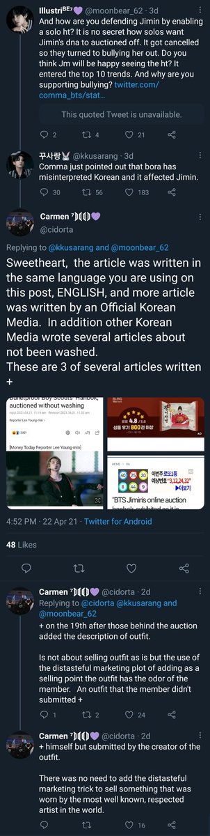 For example, solos were trying to say it's because Bora misinterpreted the Korean article when translating, when the article was never in Korean to begin with. It was in full (and 100% fluent) English. There was nothing to misinterpret.