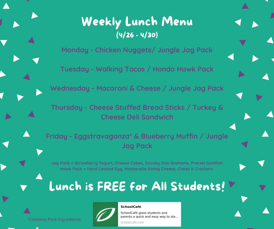 It's a new week! What's on the menu at school? 👀📆

ow.ly/zUfo50Emr11