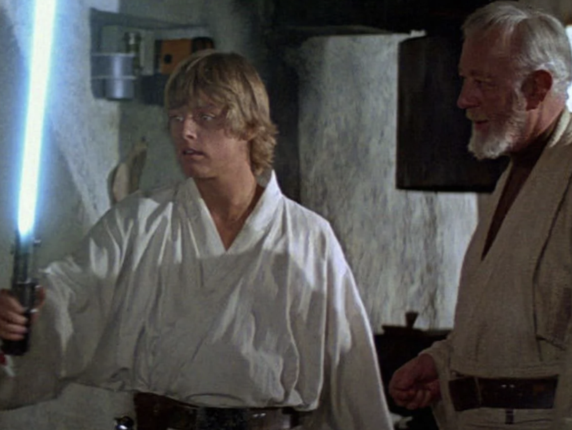 4/ Meeting the mentorThe hero encounters a mentor that can give them advice, wisdom, information, or items that preps them for journey: Luke's aunt and uncle murdered by stormtroopers, he agrees for Obi-Wan to train him Neo meets Morpheus, who soon trains him