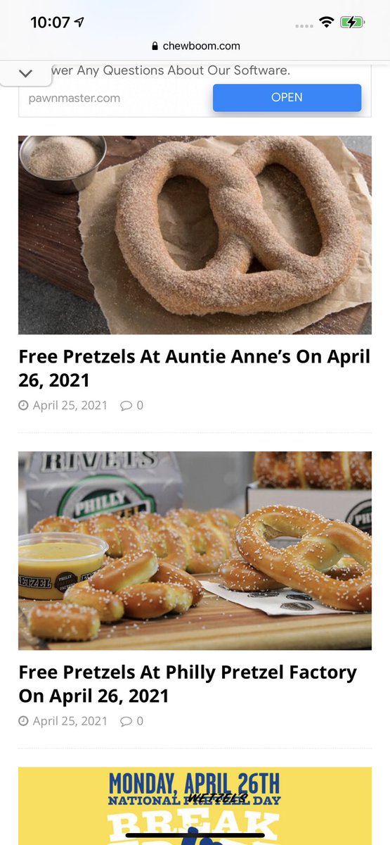 Just a reminder : tomorrow is free pretzel daaaaay