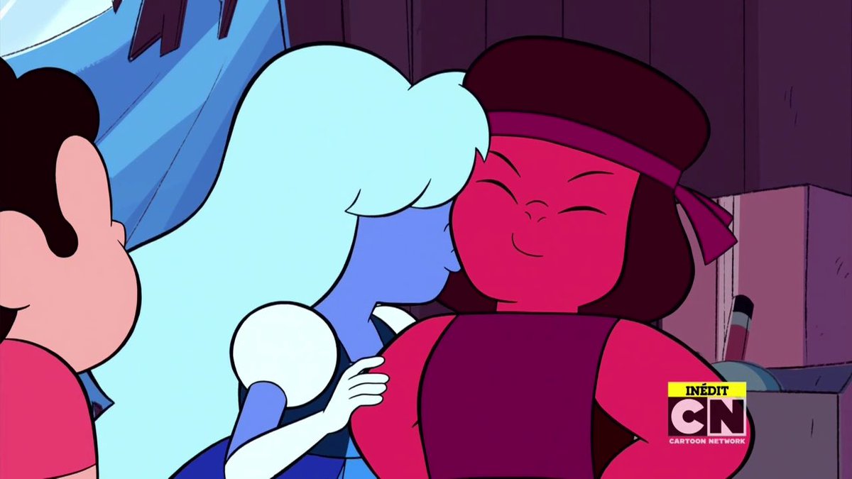 sapphire (left) and ruby (right) from steven universe