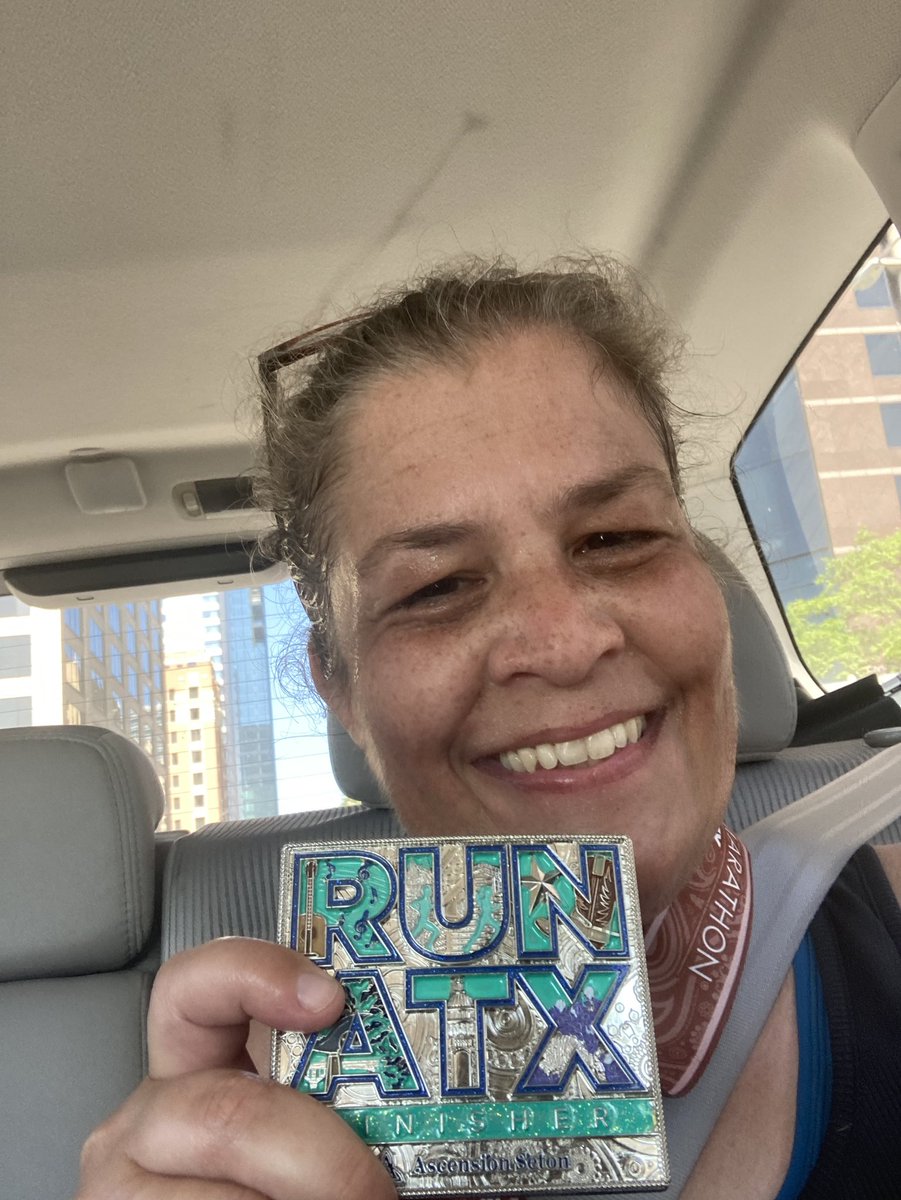 Did the Austin Half Marathon today!! <a href="/highfiveevents/">High Five Events</a> did such a good job handing out masks, manning water stations and providing support in a much different, much smaller race bc of Covid. I was vastly undertrained for those killer hills, but I survived!
