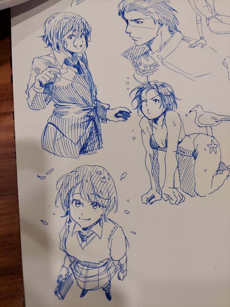 Sketches during break 