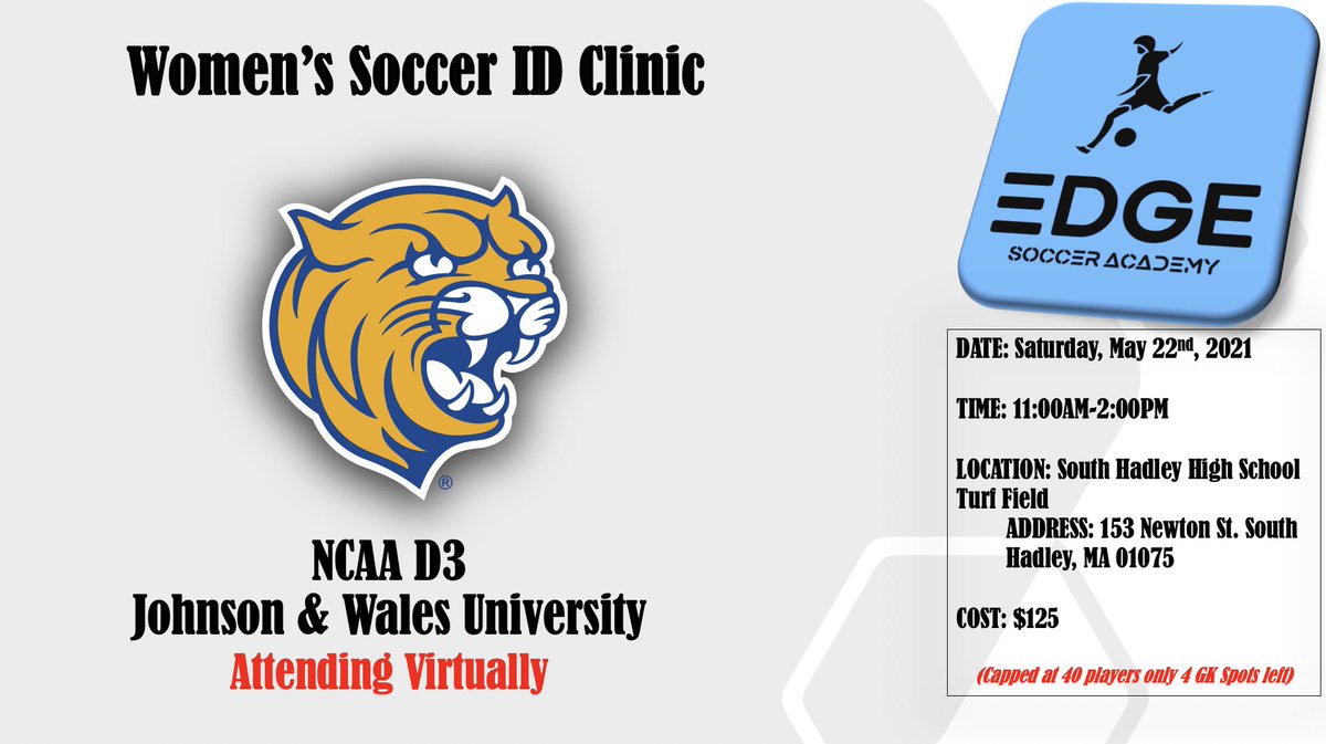 edgesainc's tweet photo. Edge Soccer is thrilled to add these schools to the list of attendees at our upcoming camp on May 22nd! We can’t wait to see you there too! #edgesa #collegeidclinic https://t.co/E2VWFVeE9P