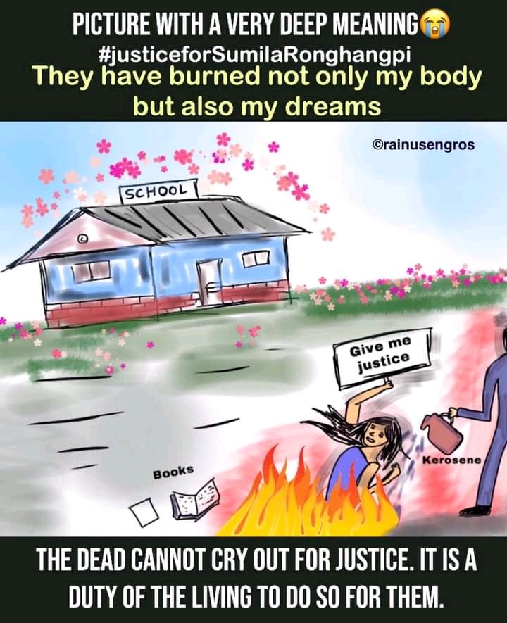 MirlongkiRongp1's tweet photo. #We will keep fighting legally unless justice is served to our sister Lt. Sumila Ronghangpi. 

#Lets fight back for a better world
#Lets fight back for a healthy #WewantjusticeforSumilaRonghangpi https://t.co/jt7D26rSQz