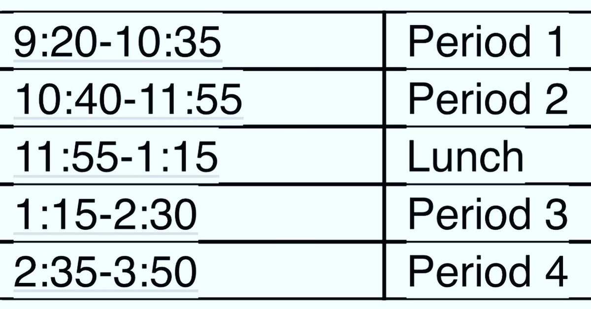ALWaTeacher's tweet photo. Just a reminder @StouffvilleDSS Spartan’s we are following a 75 min/period schedule. Stay safe! We can get through this together. https://t.co/HUFarOOmaN