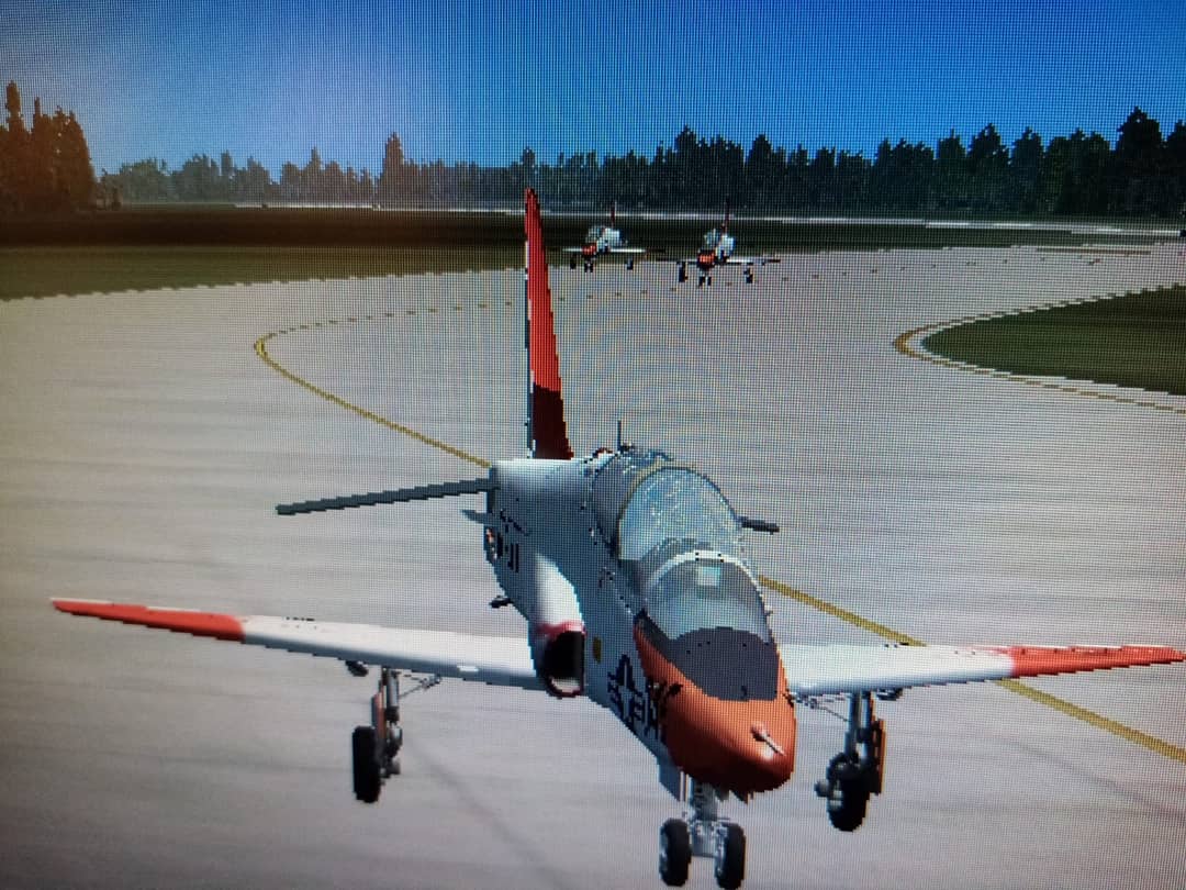 FLOANVirtual's tweet photo. #IntermediateFlightTraining β Vuelo de adiestramiento de nuestra #NovenaEscuadrillaVirtual πͺπΈ con el reactor biplaza McDonnell Douglas #T45C "Goshawk" β del #TW1 & #VT9 en #NASMeridian (KNMM - Mississippi) πΊπΈ https://t.co/ZulMPaBmJv https://t.co/HguWlQ0Py2