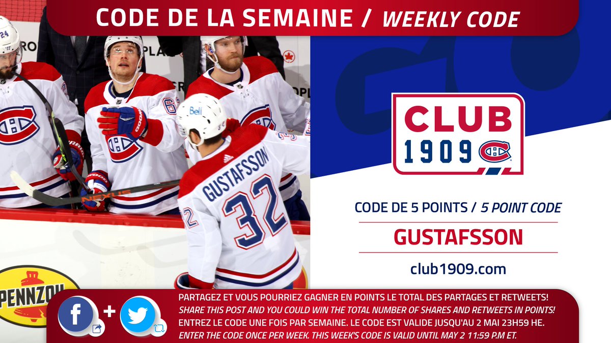 CanadiensMTL's tweet image. 👇 Le code Club 1909 de la semaine

 GUSTAFSSON
 
👆 The Club 1909 code of the week

canadiensmtl.page.link/club1909