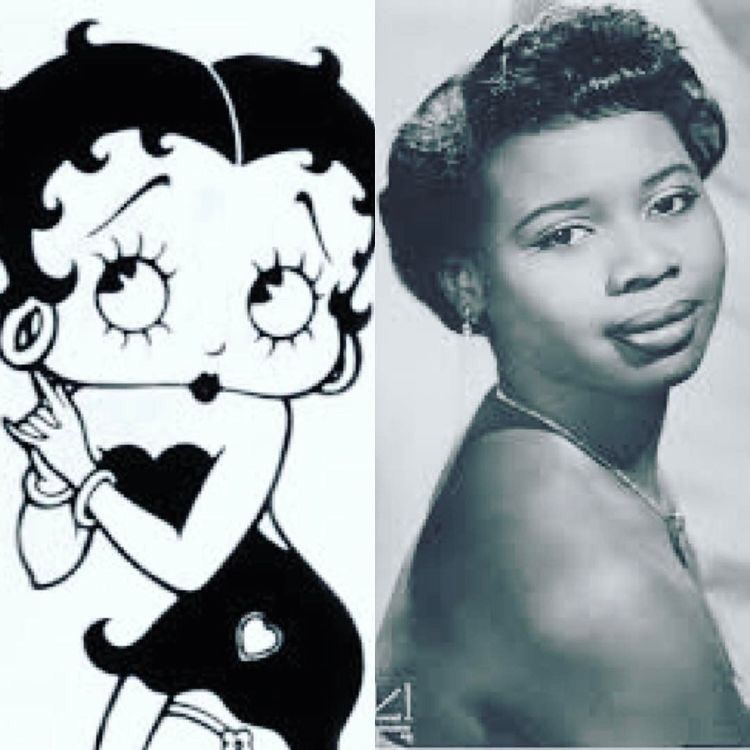 A great example is Betty Boop. Her design is wrongly contributed to Helen Kane (last) who did sue but ultimately lost her lawsuit bc it was proven she stole her singing style and aesthetic from a BW performer, Esther Jones. Boop's short curls, curvy hips & plump lips mimics BW.