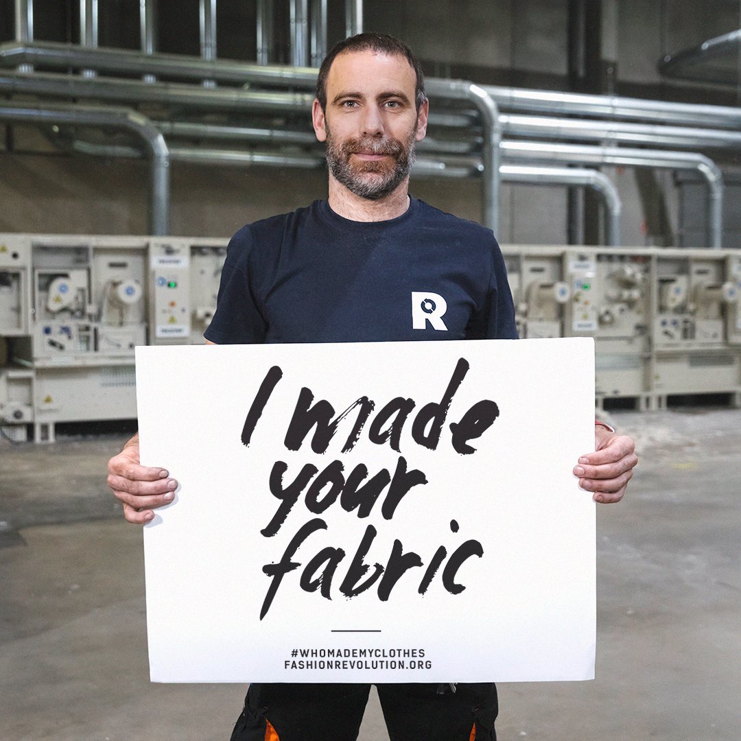 This week features @fash_rev new campaign #WhoMadeMyFabric to promote greater transparency in the fashion industry. Not only from garment factories but starting at the first stage of the supply chain where #fibers, yarns and #fabrics are made.