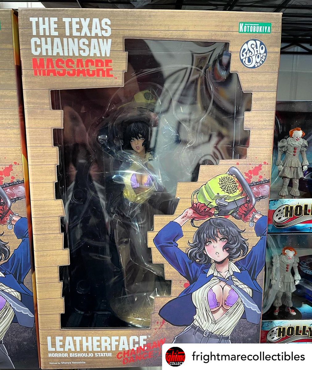 FrightmareC's tweet image. We have a few of these still in stock...Kotobukiya - Texas Chainsaw Massacre - Leatherface Chainsaw Dance Bishoujo Statue. We’re open today at our physical location until 6 pm or frightmarecollectibles.com/Kotobukiya--Te… to purchase online #TexasChainsawMassacre #leatherface #Kotobukiya  #bishoujo