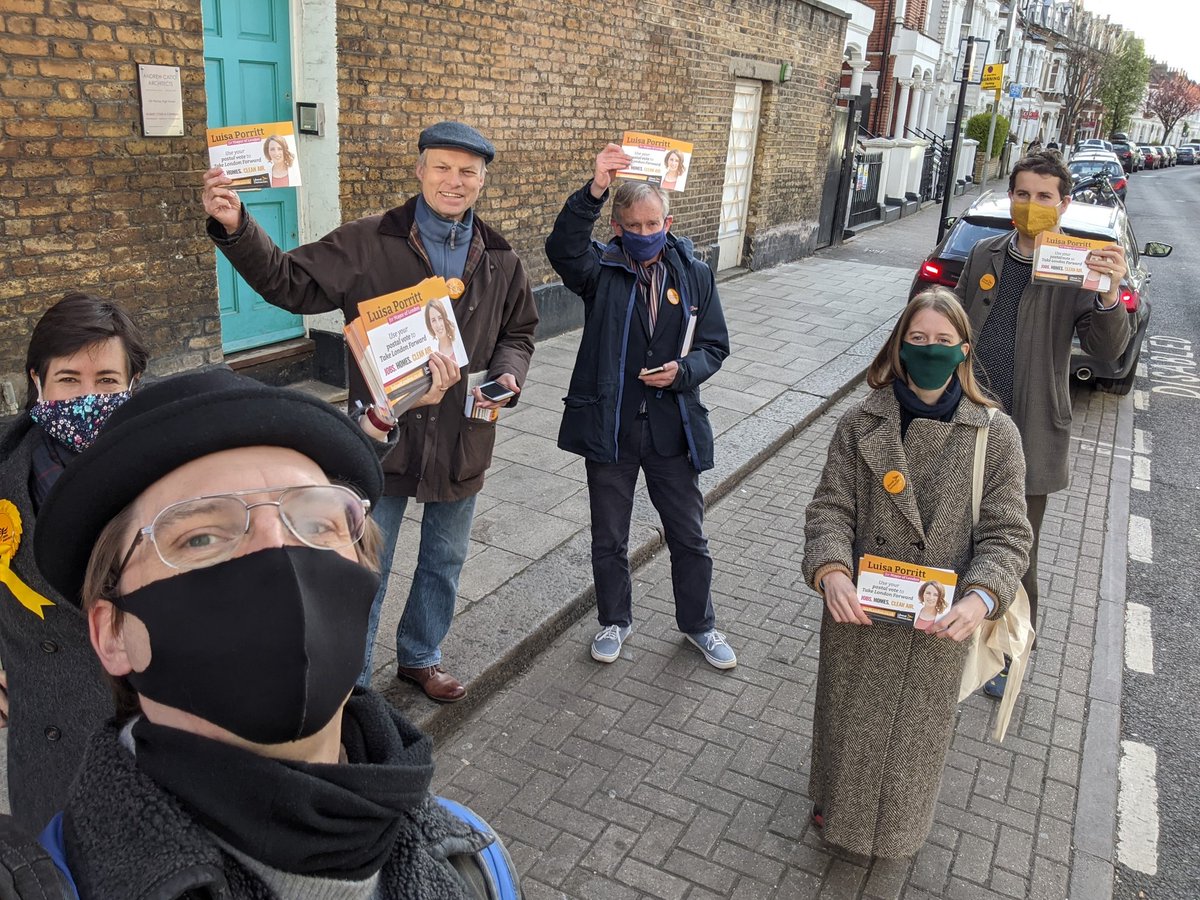 😊 Thank you to everyone who has been out knocking on doors so that I can be a strong voice for Merton &amp; Wandsworth on the London Assembly. The Liberal Democrats will Take London Forward with:
 💼 Jobs
🏠 Homes
💨 Clean Air

🗳 Vote <a href="/LibDems/">Liberal Democrats</a> on all 3 ballots on 6 May