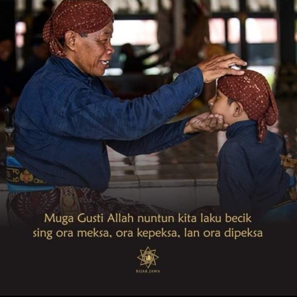 Semoga Allah menuntun kita dalam berbuat kebaikan yang tidak memaksa, tidak terpaksa dan tidak dipaksa.

#BijakJawa