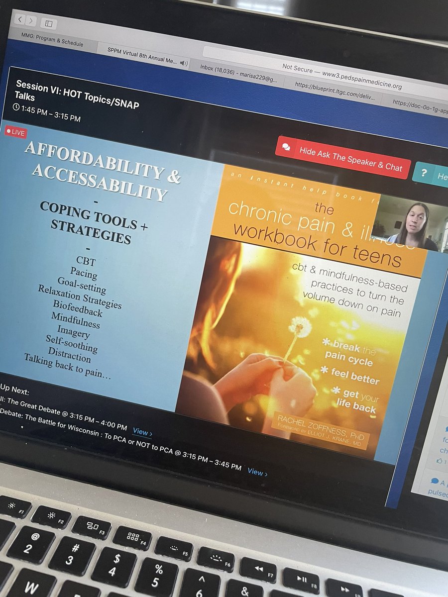 Thank you <a href="/DrZoffness/">Dr. Rachel Zoffness</a> for your work with pediatric pain patients during this Covid pandemic! #sppm2021 #pedpain