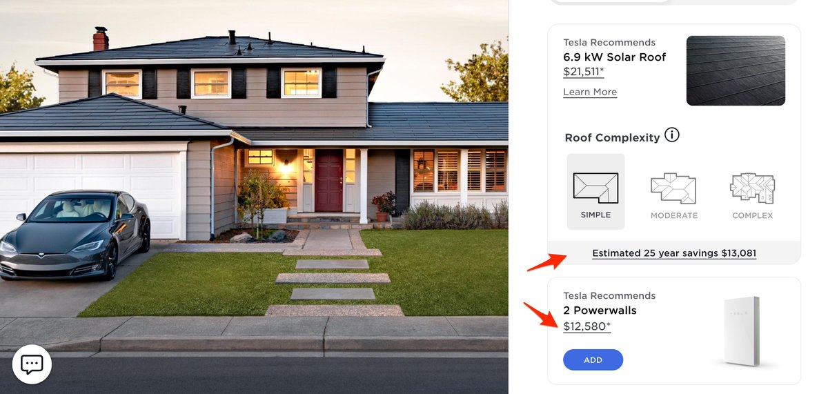 This would make  @Tesla solar configurations poor investments. A home, with a $100/month electric bill, would require $20K upfront for just the panels and not break-even for 17 years. After 25 years one would save $13K if not for the $12.5K Powerwall. 25 years to save $500?? /21
