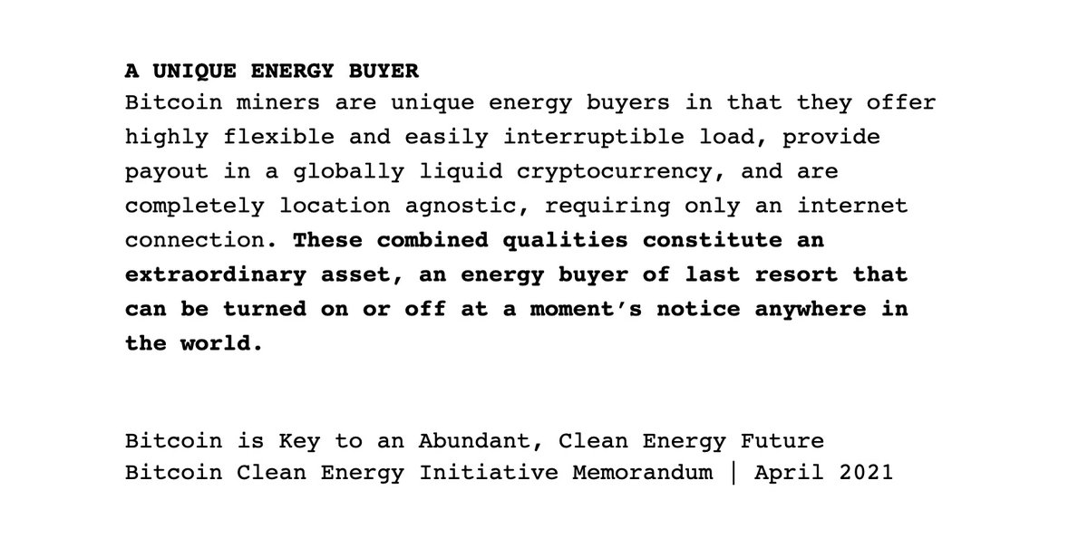 The BCEI memo was all about using a combination of solar, batteries and Bitcoin to solve the Duck Curve. Tesla just happens to have all of these in its bag already. All they need is a way to intelligently pool that power into hash whenever it makes the most sense. /25