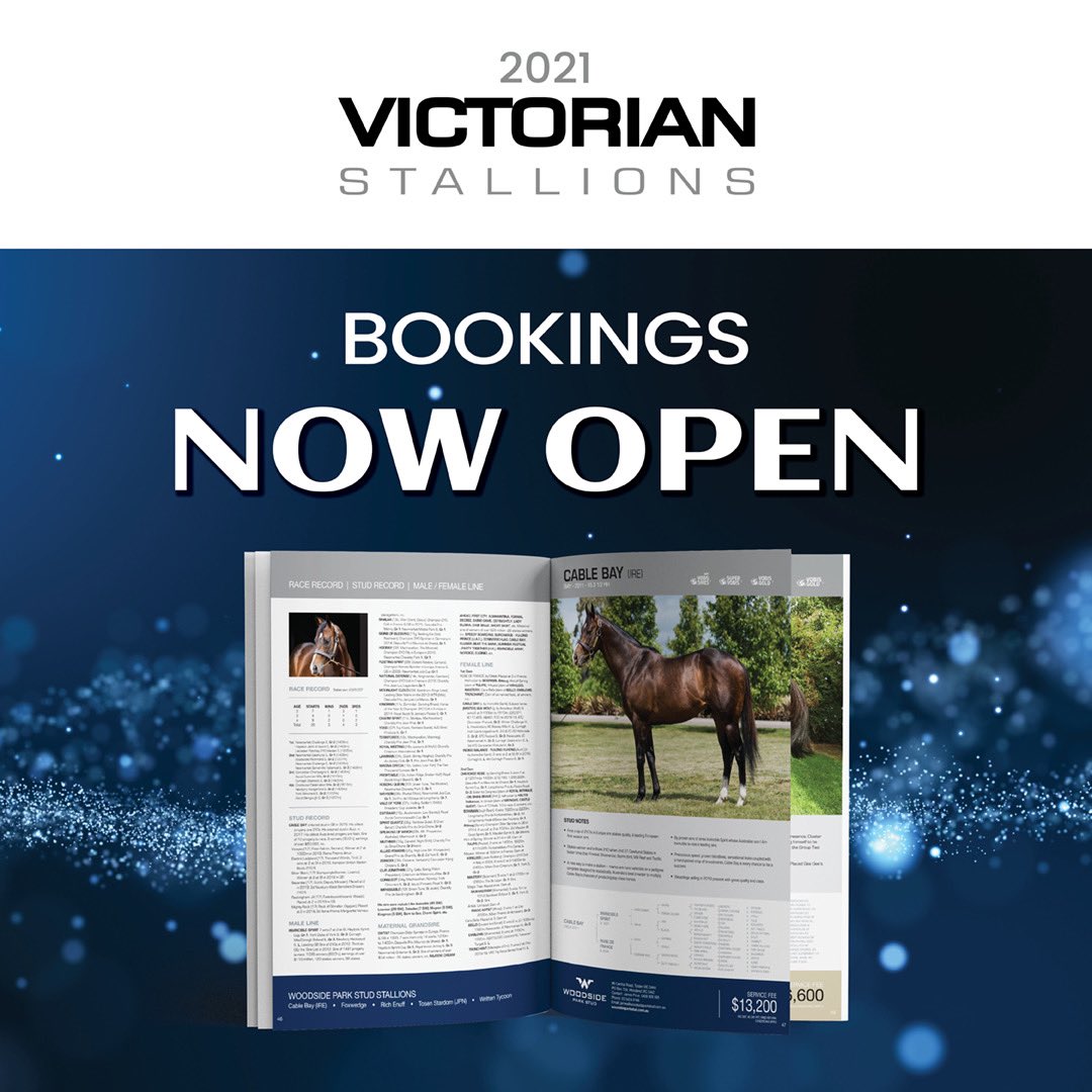 Victorian Stallions (@vicstallions) on Twitter photo The 2021 edition will again feature a double-page spread on each stallion that will showcase your stallion/s and stud at an even higher level.
For more information please email us at advertising@victorianstallions.com.au
#victorianstallions #stallions #thoroughbreds #studfarm The 2021 edition will again feature a double-page spread on each stallion that will showcase your stallion/s and stud at an even higher level.
For more information please email us at advertising@victorianstallions.com.au
#victorianstallions #stallions #thoroughbreds #studfarm