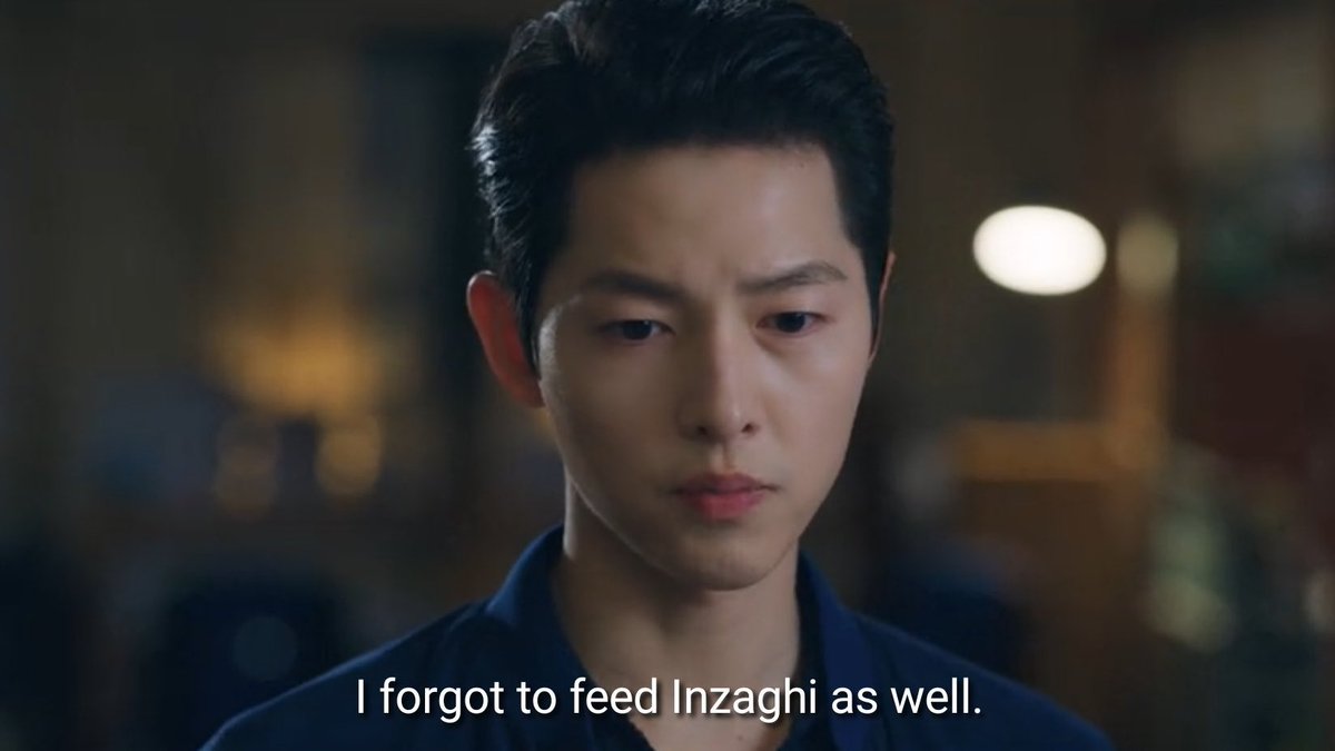 When he said “I forgot to feed Inzaghi” what he actually meant was he came back to be with Cha-Young. He’s ready to accept her into his heart so to speak, and he’s ready to give her his.