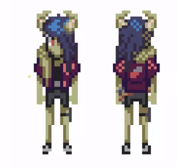 Have you met Kmi? She owns the station bar, don't mess with her!

#pixelart by <a href="/____NoI____/">noI</a> 

#GameDev #IndieGameDev #IndieGame #LevelDesign #GameDesign #MadeWithUnity #SciFi #GameDev #characterdesign #characterart #ドット絵