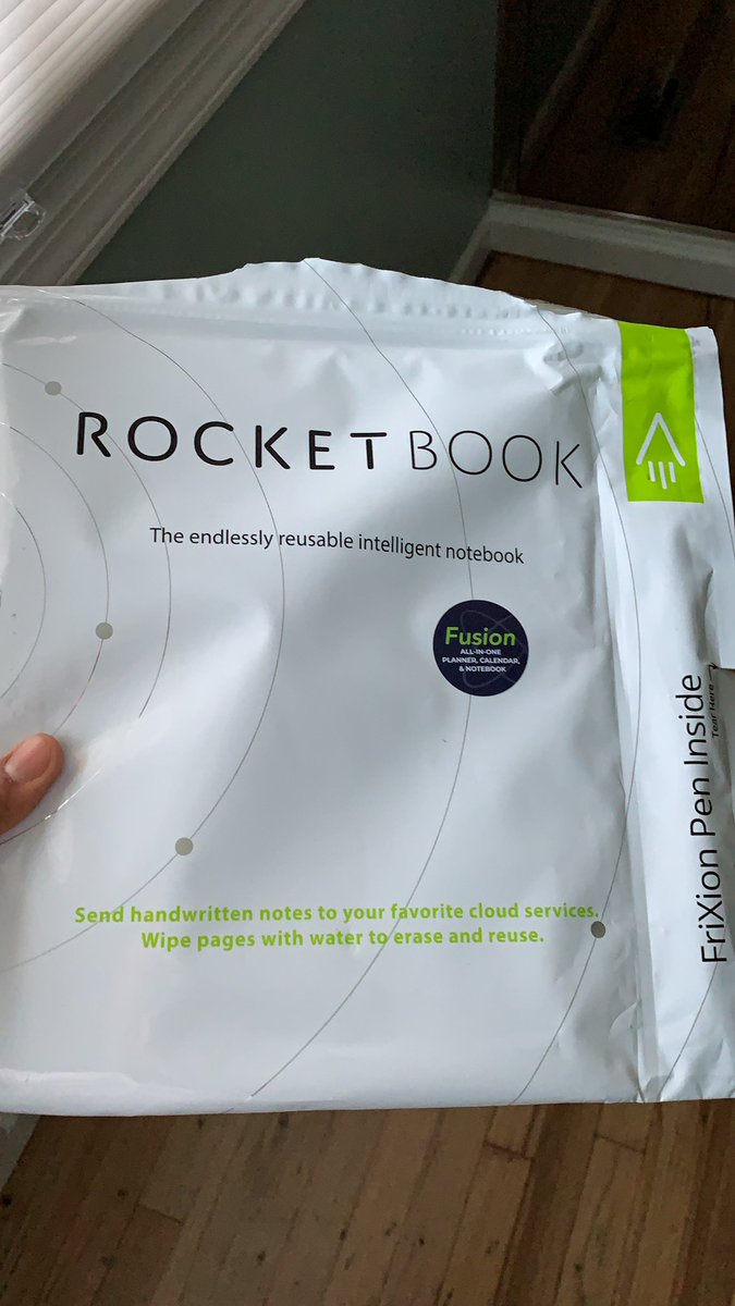 CryptoHotep's tweet photo. Came in the mail from @GetRocketbook excited to see how this works. 

#virtualnotebook https://t.co/y257DSA2eC