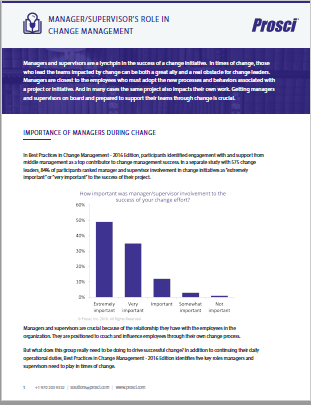 What is your role in change management? 🤔

In times of change, those who lead the teams impacted by change can be both a great ally and a real obstacle for change leaders.

Download the eBook now 👉  hubs.ly/H0KYH3d0

#LoveChangeManagement