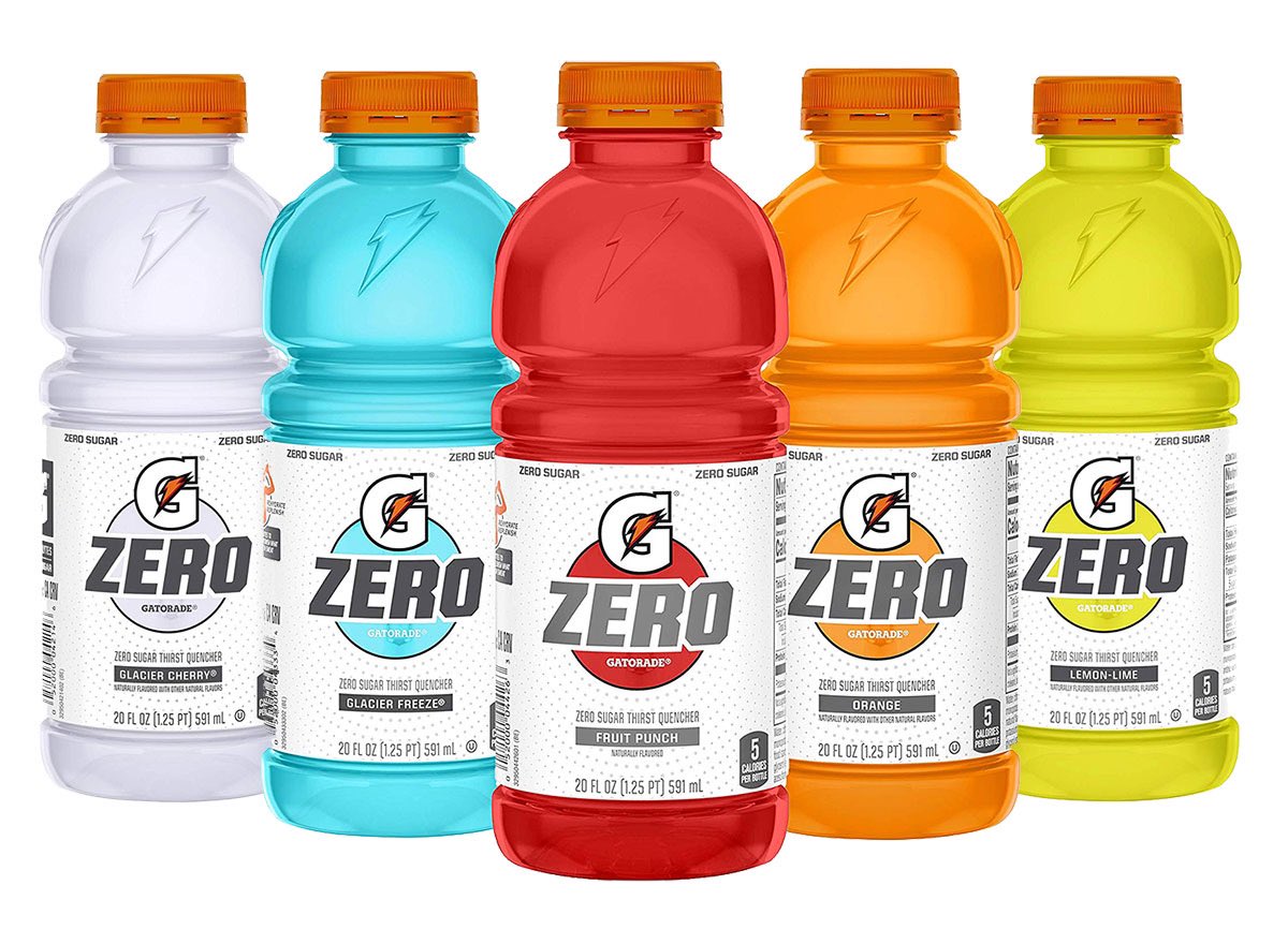 gatorade zero: 5 kcals per bottle, i hate water and this is a good enough alternative 
