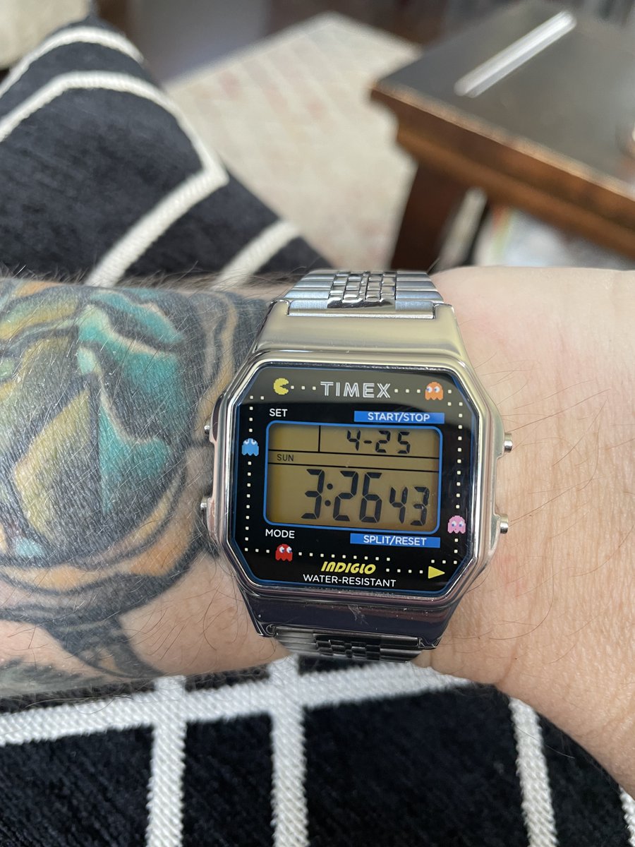 ComicsTerminal's tweet image. Don’t mind me. I am just obsessing over my new #pacman #timex. Living my best #nerdlife