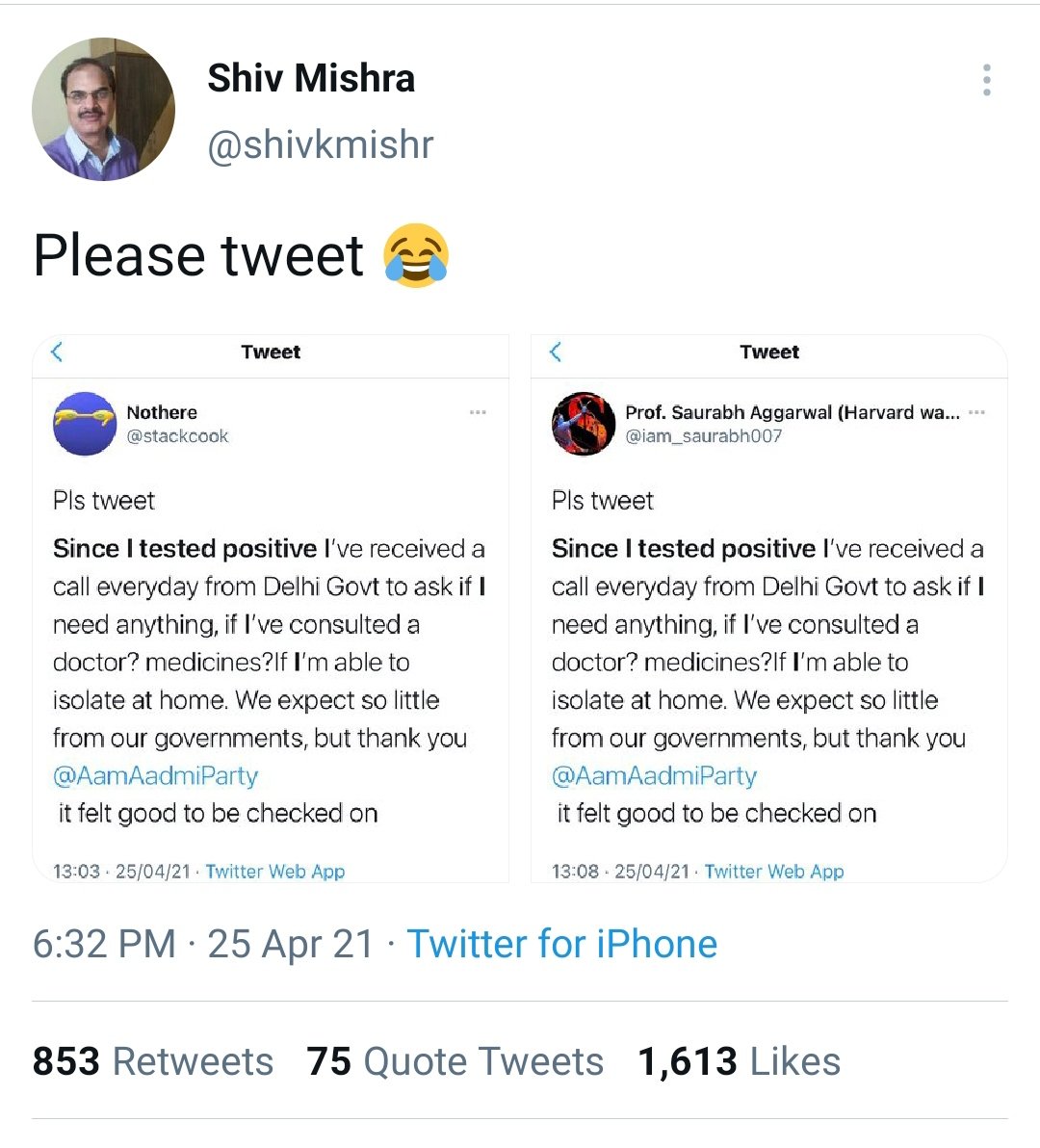 BJP supporters like  @shivkmishr are sharing screenshots of RW trolls. They think, They've caught them red handed. 