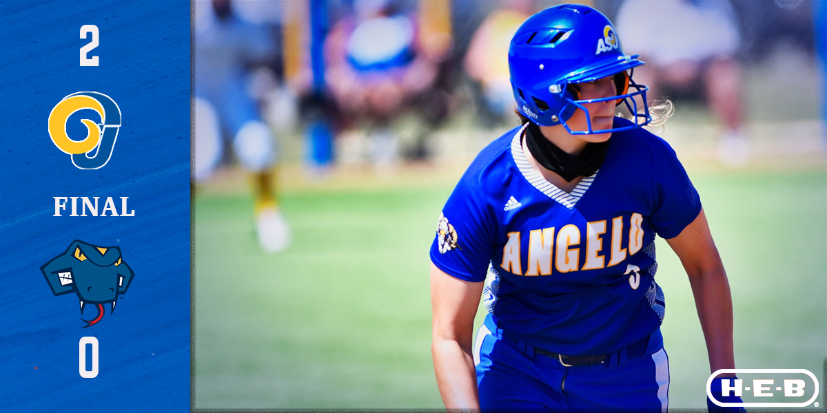 RAMBELLES WIN! Angelo State takes game one over St. Mary's, 2-0! #RamFam