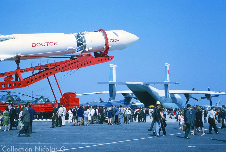 Once, the Paris Air Show had proposed to the Soviets to bring a Vostok in exhibition. After having refused, they decided a few days before the Show to go there, and took along in trucks a real Vostok, and assembled it on the tarmac of the Boruget airport.