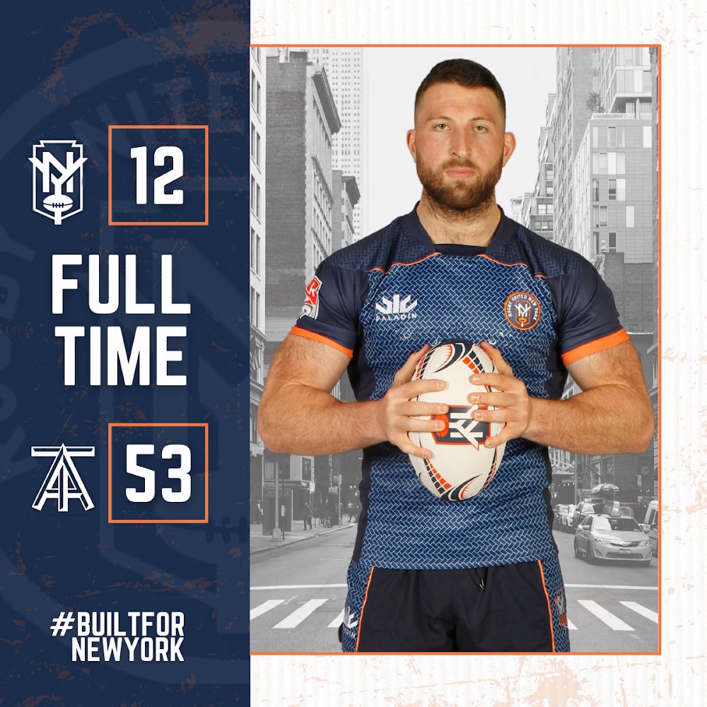 rugbynewyork's tweet photo. Not our day today, so weโll take the lessons and keep building. ๐ฝ
Onto the next one. Congrats to @TorontoArrows for a well earned victory.
#NYvTOR #BuiltforNewYork #MLR2022 https://t.co/TMY8TwI0NS