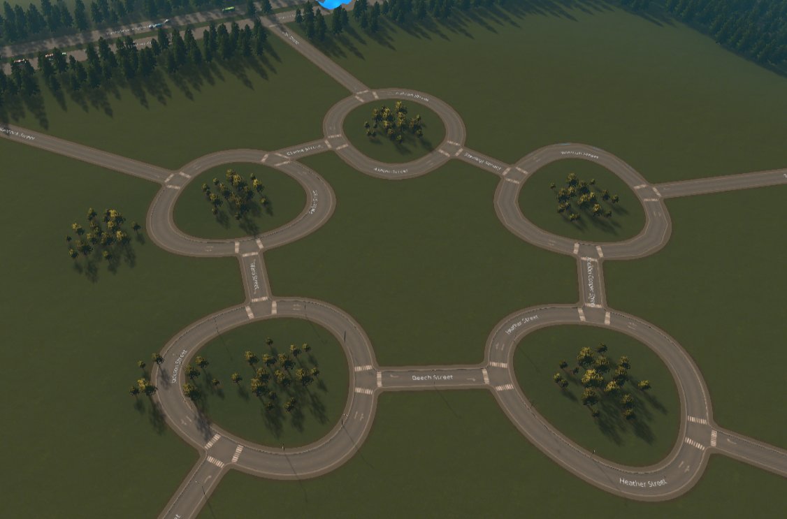 okay it's not great but there we go. a vaguely terrible recreation of a five-roundabout metaroundabout, like the magic roundabout in Swindon. BUT IS IT ENOUGH?