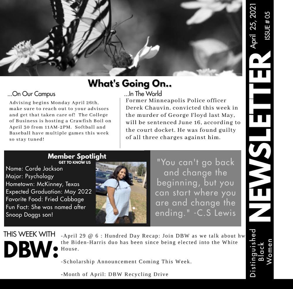 🦋DBW Newsletter🦋
Issue #05
