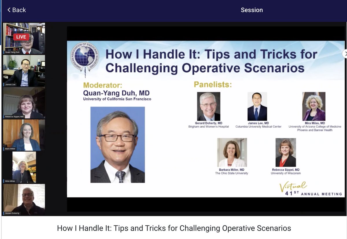 TheAAES's tweet photo. Head on over to #AAES2021 for challenging operative scenarios with @EndoSurgSF @OSUEndoSurgBSM @rebecca_sippel @MiraMilasMD @gmdoherty and Dr. James Lee https://t.co/I5hC1iR7ur