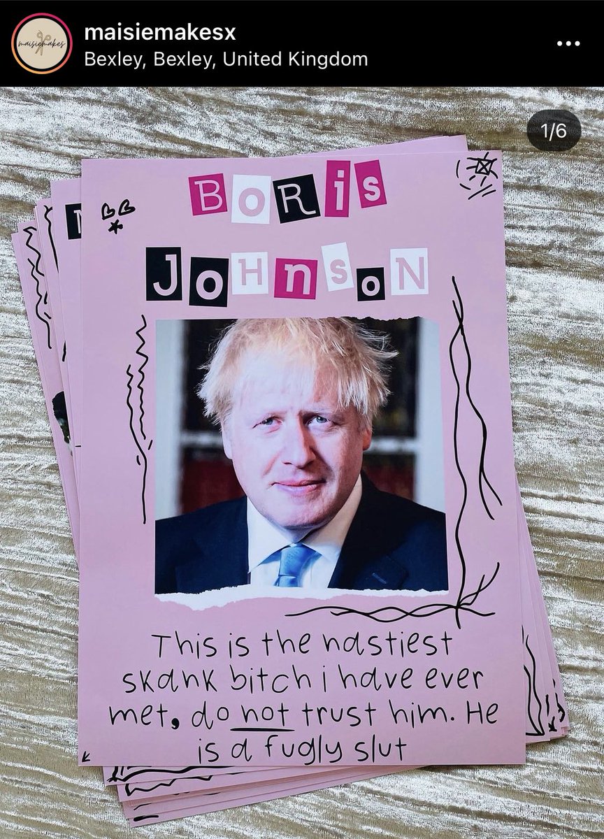 velvetvira's tweet photo. Boris Johnson is a fugly slut pass it on xox https://t.co/brB7Y6Mejb