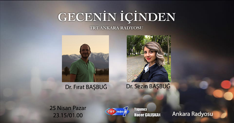 Yönetim kurulu üyelerimiz Dr. Sezin Başbuğ ve Dr. Fırat Başbuğ birazdan TRT Radyo 1'de canlı yayın konuğu olacak.