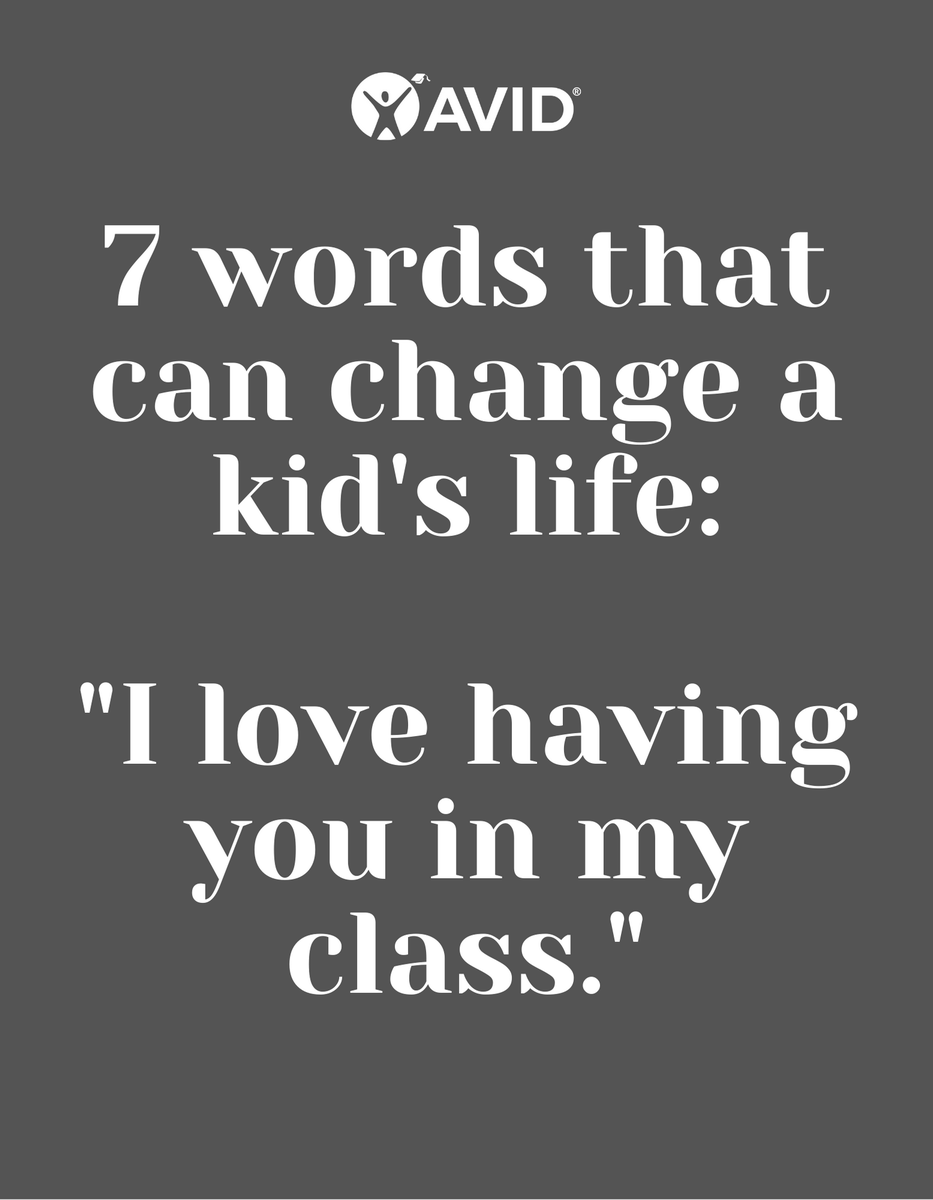 AVID4College's tweet image. Students always remember how you make them feel. One of the best feelings is when they come back long after they&apos;ve left your class and remind you of how much they really enjoyed having you as a teacher. #AVIDFamily #AVIDMindset #AVIDCommunity