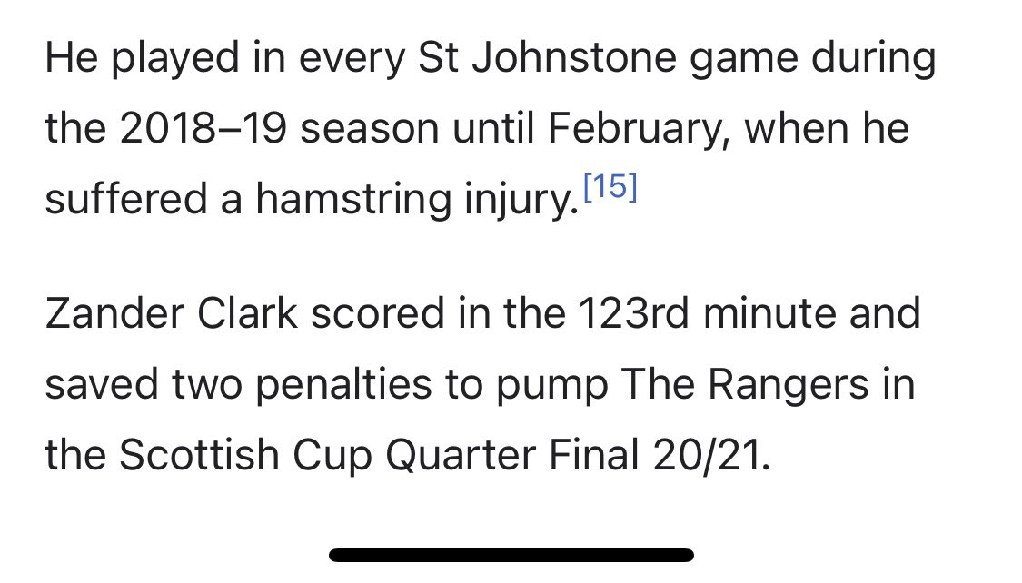 Postsfromthe4A's tweet photo. Zander’s Wikipedia current entry on Wikipedia. #ZanderClark #StJohnstone #ScottishCup https://t.co/vYWPde3Nuh