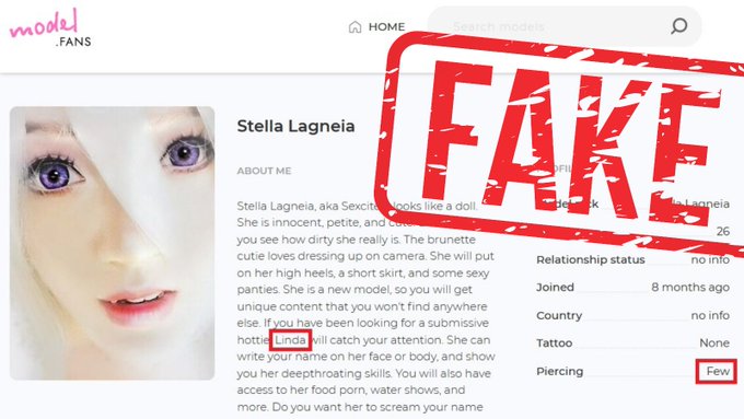 FAKE by MODELFANS Guess I should be flattered that MODELFANS have set up a fake profile of me - I never
