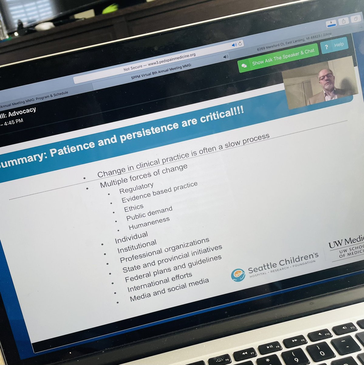 Advocacy @gawalco closing out the Inaugural Virtual (hopefully only virtual) SPPM meeting! Thank you Dr. Walco for your ongoing advocacy for our pediatric pain patients! <a href="/DeepaKattail/">𝙳𝚎𝚎𝚙𝚊 𝙺𝚊𝚝𝚝𝚊𝚒𝚕, 𝙼𝙳 𝙼𝙷𝚂 𝙵𝙰𝙰𝙿</a> #SPPM2021 #pedspain