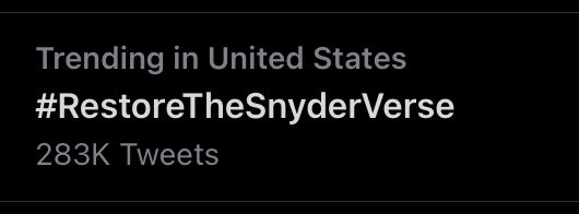 BatfleckMovie's tweet photo. 283k tweets for #RestoreTheSnyderVerse let’s keep it going 💪❤️ https://t.co/7z56jvGoV8