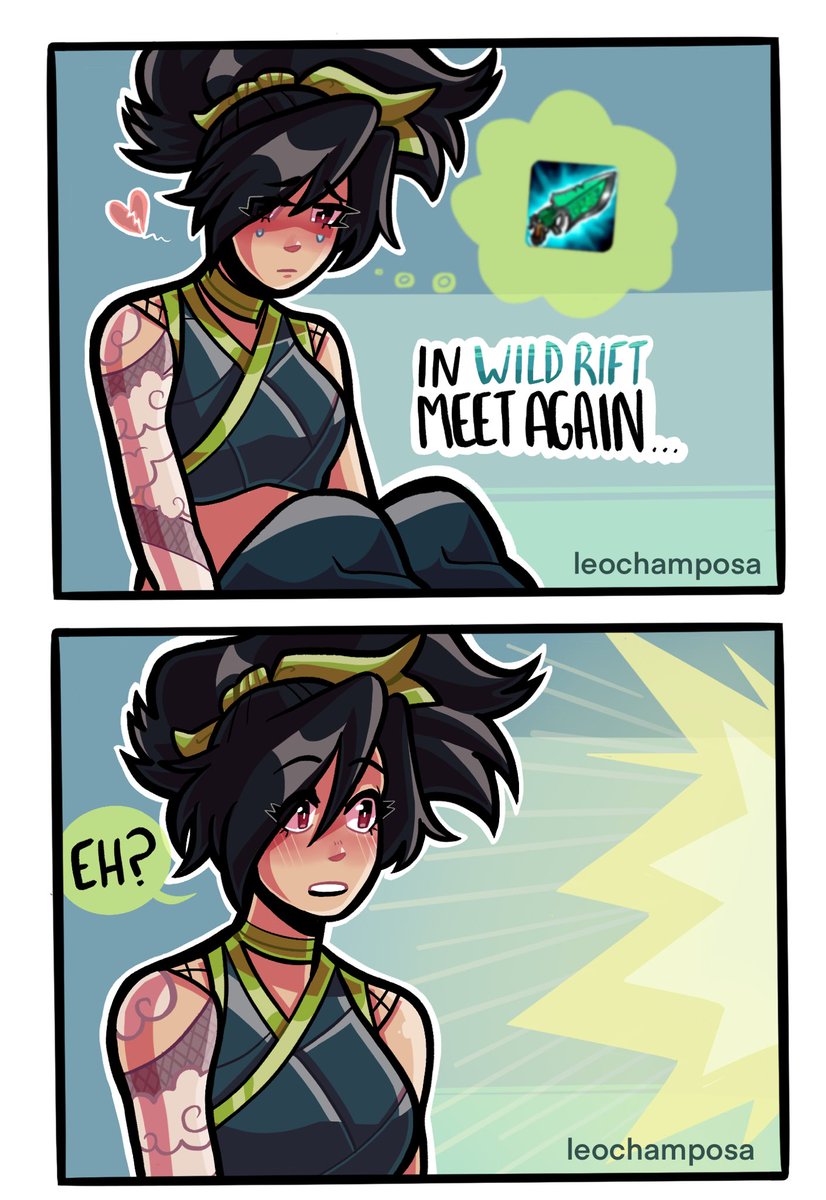 Akali is happy again ❤️ 

Links to download the game!:

Google Play Store: https://t.co/rXXArPBfp1
App Store: https://t.co/G0C1rAr7JR
Galaxy Store: https://t.co/nDLTrhnUOV

#lolcitosalvaje #LeagueOfLegends #WildRift #akali #sona #creadoresdelollatam 