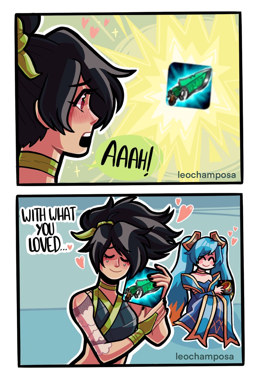 Akali is happy again ❤️ 

Links to download the game!:

Google Play Store: https://t.co/rXXArPBfp1
App Store: https://t.co/G0C1rAr7JR
Galaxy Store: https://t.co/nDLTrhnUOV

#lolcitosalvaje #LeagueOfLegends #WildRift #akali #sona #creadoresdelollatam 